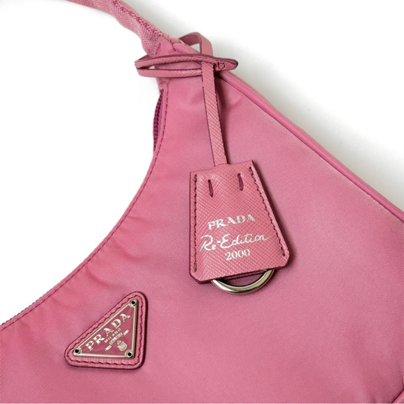 PRADA Nylon Re-Edition 2000 Tessuto Hobo Mini Bag in Begonia Pink - Picture 3 of 12